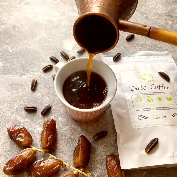 Натуральна фінікова кава з кокосом, без кофеїну, 250 г, Mantra фото