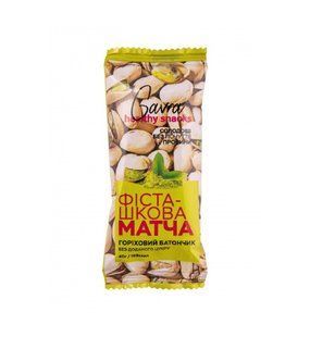 Батончик ореховый Фисташковая матча, без сахара, 40 г, Gavra фото
