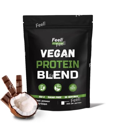 Протеиновая растительная смесь Blend (Кокос молочный шоколад), 450 г, Feel Power фото