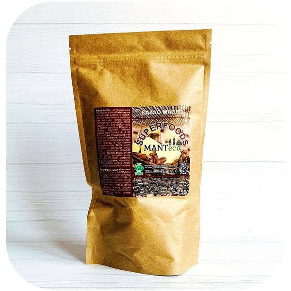 Натуральне Какао масло Голаднське, 250 г, Manteca фото