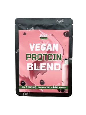 Протеиновая растительная смесь Blend (Вишневый йогурт), 30 г, Feel Power фото
