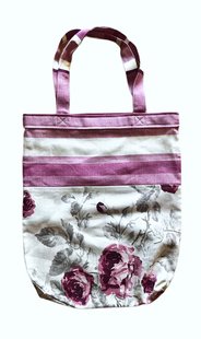 Торба з натуральної тканини "Рожеві квіти", Laura Ashley фото