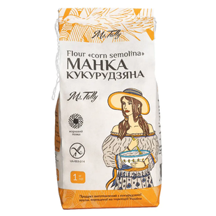 Борошно Манка кукурудзяна, без глютену, 1 кг, Ms Tally фото