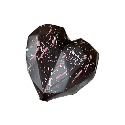 Вегетаріанська цукерка на меду "Валентинка" чорний шоколад із солоною карамеллю, 55 г, Жужу Shop фото