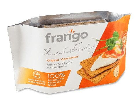 Хлібці нутові Original, 100 г, Frango фото
