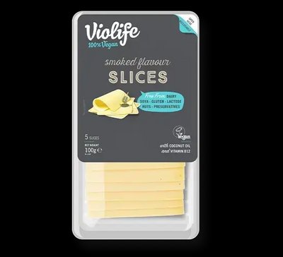 Веганський сир копчений слайси без лактози, без глютену, 100 г, Violife фото
