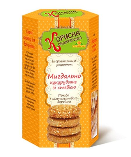 Печенье миндально-кукурузное, 300г, Корисна Кондитерська фото