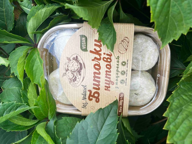 Биточки нутові з моцарелою, заморожені, 300 г, Ms Naturel фото