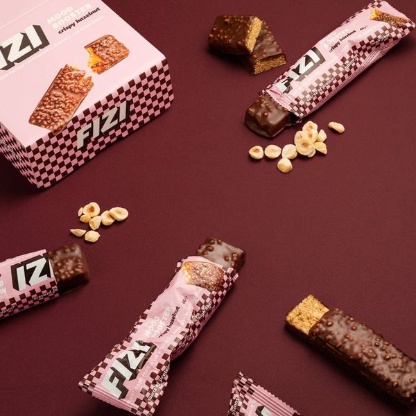 Низькокалорійний веганський батончик «Crispy Hazelnut», 40 г, Fizi фото