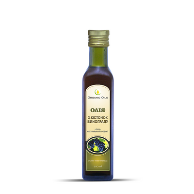 Натуральна олія з кісточок винограду темних сортів, 250 мл, Organic Oils фото