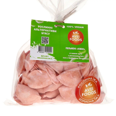 Пельмени веганские «Нежные» со вкусом курицы (Внимание! доставку по Украине не переносят), 400 г, Avei Foods фото