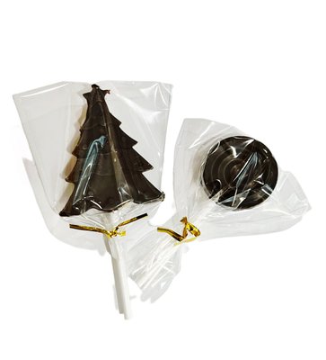 Новогодняя конфета Шоколадная с ягодами, без сахара, на меду, на палочке, 20 г, Жужу Shop фото
