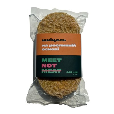 Шницель веганский натуральный на основе растительного протеина, 240 г, Meet not Meat фото