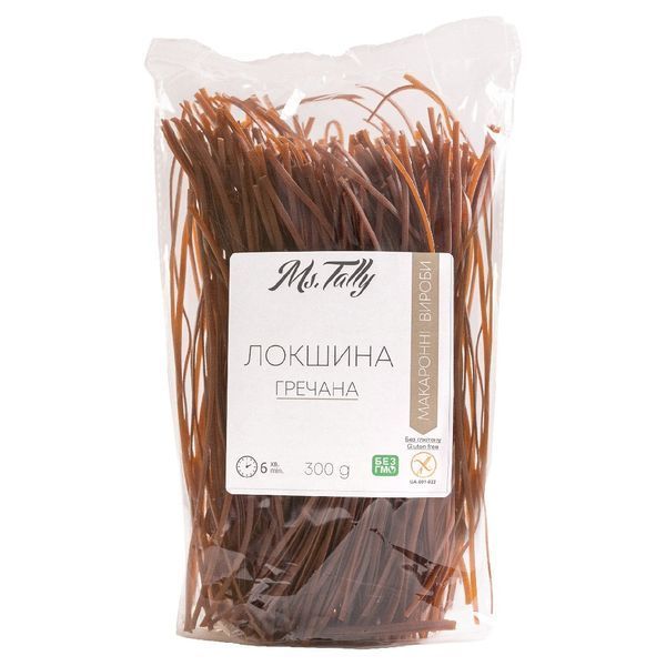 Локшина гречана, без глютену, 300 г, Ms Tally фото Локшина гречана, без глютену, 300 г, Ms Tally фото