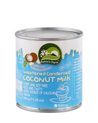 Згущене молоко кокосова, 320 мл, NATURES HARM фото