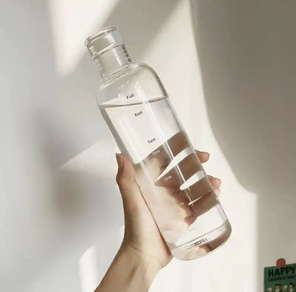 Пляшка для напоїв пластикова в асортименті, біла/сіра, 500 мл фото