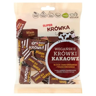 Конфеты ириски органические карамельные без лактозы с какао для веганов, 150 г, Super krówka фото