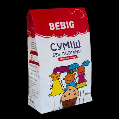 Безглютеновая смесь "Сказочный маффин" без сахара, 450 г, Bebig фото