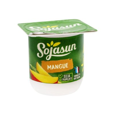 Йогурт з ферментованої сої зі смаком манго, 100 г, Sojasun фото