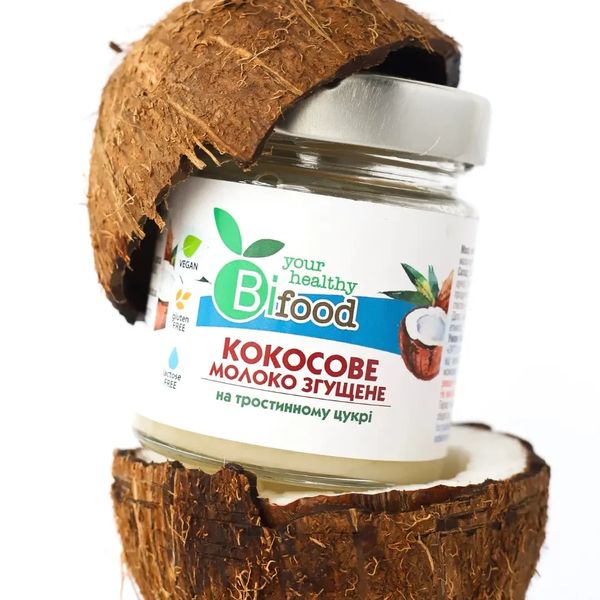 Кокосова згущенка на тростинному цукрі, 240гр, Bifood фото