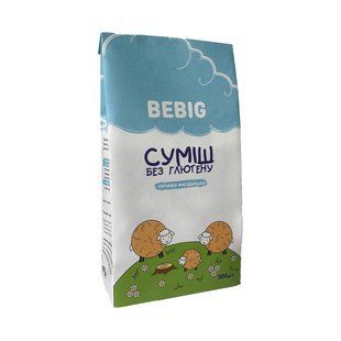 Безглютеновая смесь "Печенье миндальное" без сахара, 300 г, Bebig фото