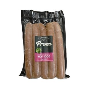 Сосиски растительные Hot Dog, вареные, с глютеном, 420г, Prema фото