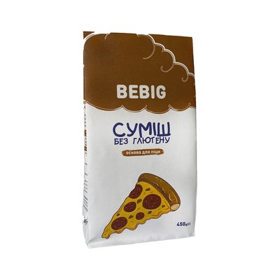 Безглютенова суміш "Піца", 450 г, Bebig фото