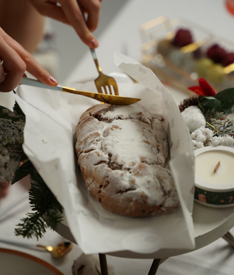 Різдвяний Штолен з журавлиною, без глютену, без цукру, 450 г, GoodMoodFood фото