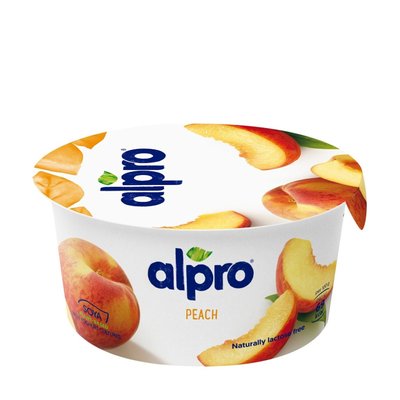 Продукт ферментований соєвий з персиком Alpro 150г фото