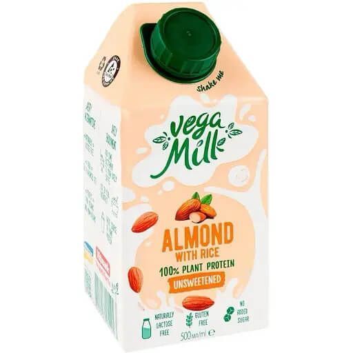 Растительное молоко миндальное, с рисом, 0,5 л, Vega Milk фото