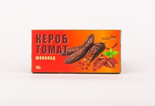 Керобовый шоколад с вялеными томатами, перцем чили базиликом, без кофеина, без сахара, 55 г, Manteca фото