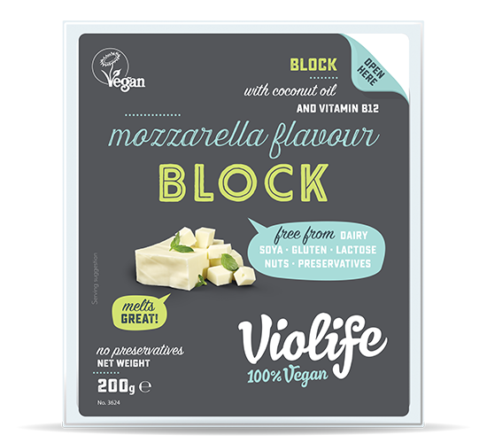 Растительный сыр Mozarella блок, VioLife, 200 г фото
