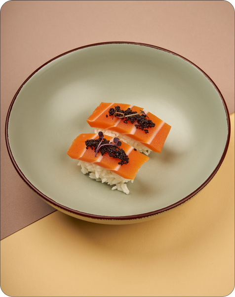 Веганское растительное Сашими (копченый лосось) со вкусом красной рыбы, 200 г, Wanted Vegan фото