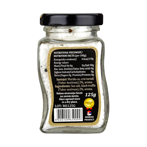 Морська сіль з чорним трюфелем, 125г, TARTUFI фото