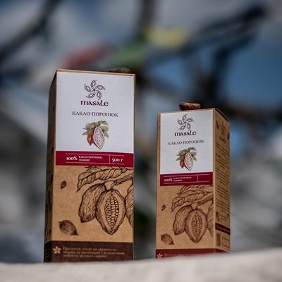 Какао-порошок темний Premium quality 22%, 500 г, Masale фото