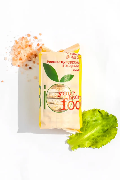 Натуральні рисово-кукурудзяні хлібці, без глютену, 100 г, Bifood фото