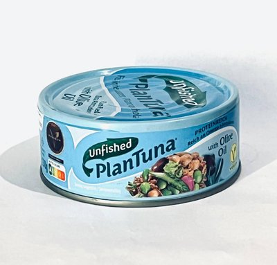 Веганський рослинний тунець PlanTuna на основі соєвого білку з оливковою олією, з глютеном, 150 г, Unfished фото