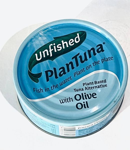 Веганський рослинний тунець PlanTuna на основі соєвого білку з оливковою олією, з глютеном, 150 г, Unfished фото