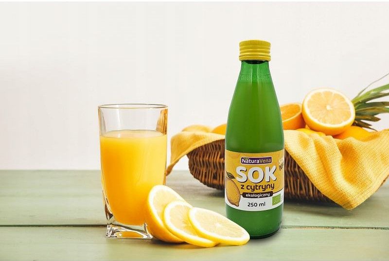 Натуральный сок лимонный, органический, 250 мл, NaturAvena фото