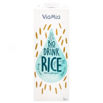 Напій рисовий з кокосом без глютену, без цукру, органічний, 1 л, Via Mia фото