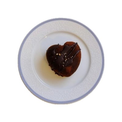 Тістечко-серденько Шоколад з карамеллю, без молока та цукру, 110 г, Draw Cakes фото