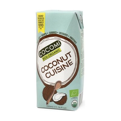 Кокосове молоко органічне без цукру натуральне, смачне для веганів 17%, 330 мл, Cocomi фото