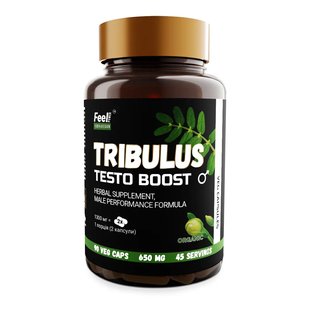 Экстракт Якорцев стелющихся Tribulus Testo Boost, 650 мг (90 капсул), Feel Power фото
