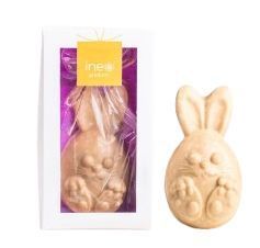 Шоколад білий крафтовий Великодній кролик з кокосом та арахісом веган 85 г, Ineo фото