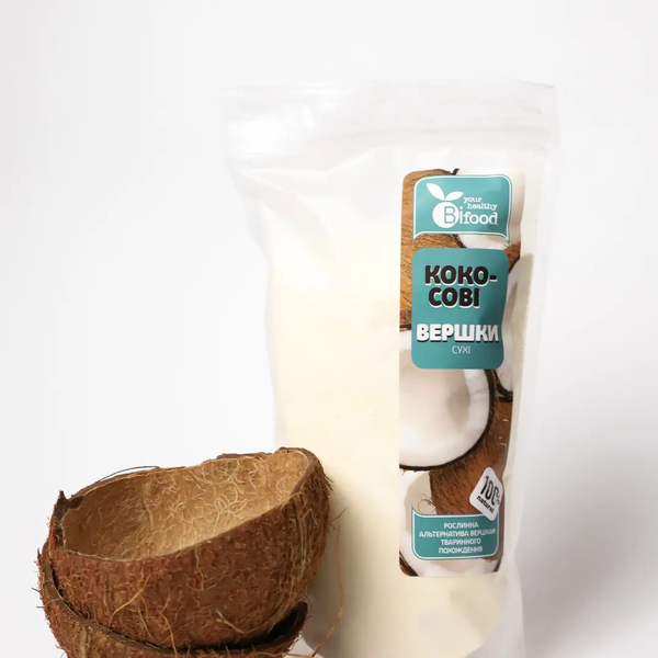 Вершки кокосові сухі, без глютену, 200г, Bifood фото