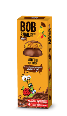 Натуральные Манго конфеты в молочном шоколаде, 30г BOB SNAIL фото