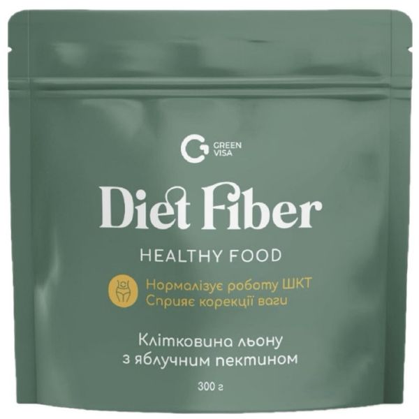 Комплекс клітковини Diet Fiber, 300 г, Green Visa фото