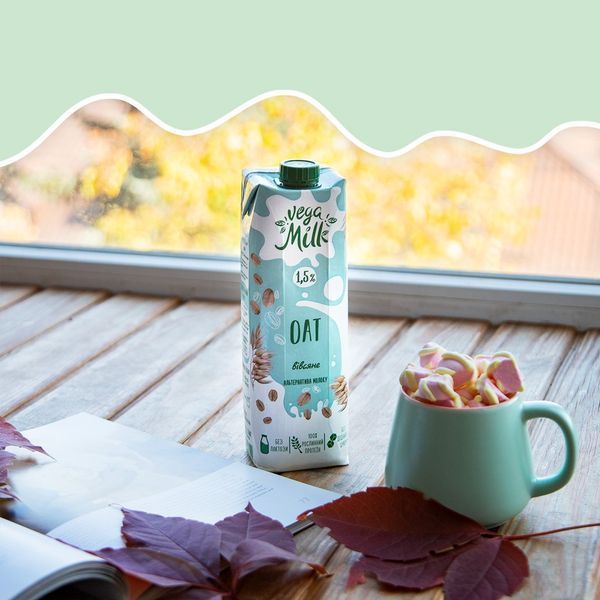 Растительное молоко овсяное, без сахара, 950 мл, Vega Milk фото