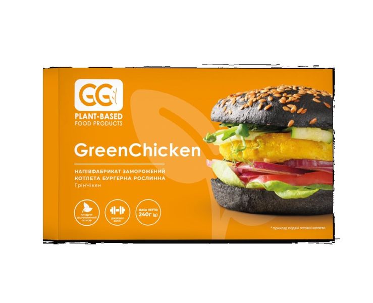 Рослинні котлети Green Chicken, 240 г, GreenGo фото
