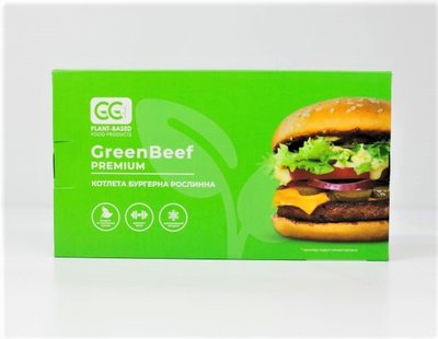 Растительная котлета гороховая постная для бургеров замороженная GreenBeef Premium, 240 г, GreenGo фото